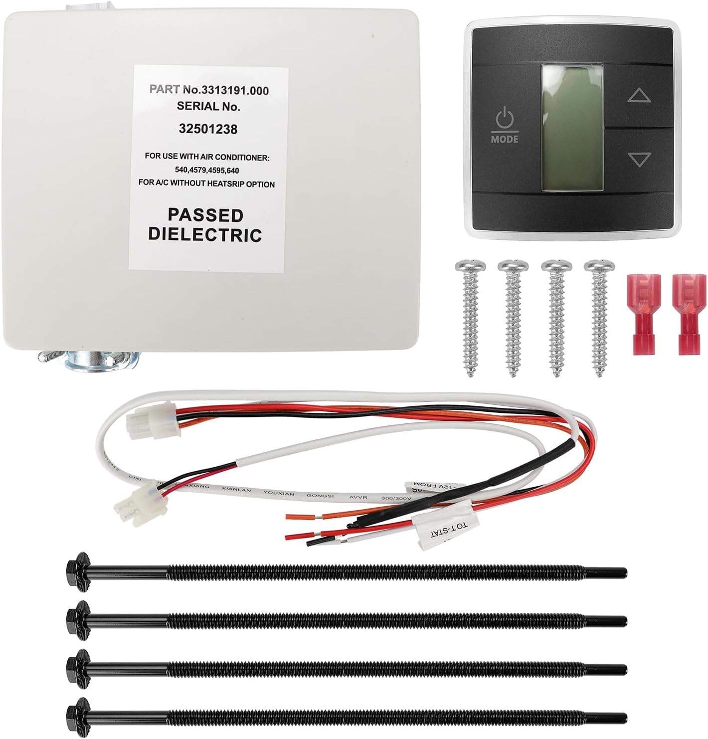 3316230.000 RV Wall Thermostat/Relay Box Heat/Cool - with Black Wall Thermostat Compatible with Dometic for RV/Camper Conditioners, Replace 3316230.700 | 3316230.714