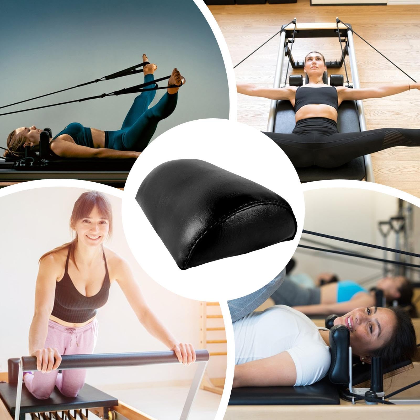 Per La Testa Da Pilates - Supporto Ergonomico, Design Semi-rotondo In Similpelle, Comodo Poggiatesta Per Il Collo | Per L'allenamento Per Tappetino Da Yoga, Palestra, Dormitorio, Casa,