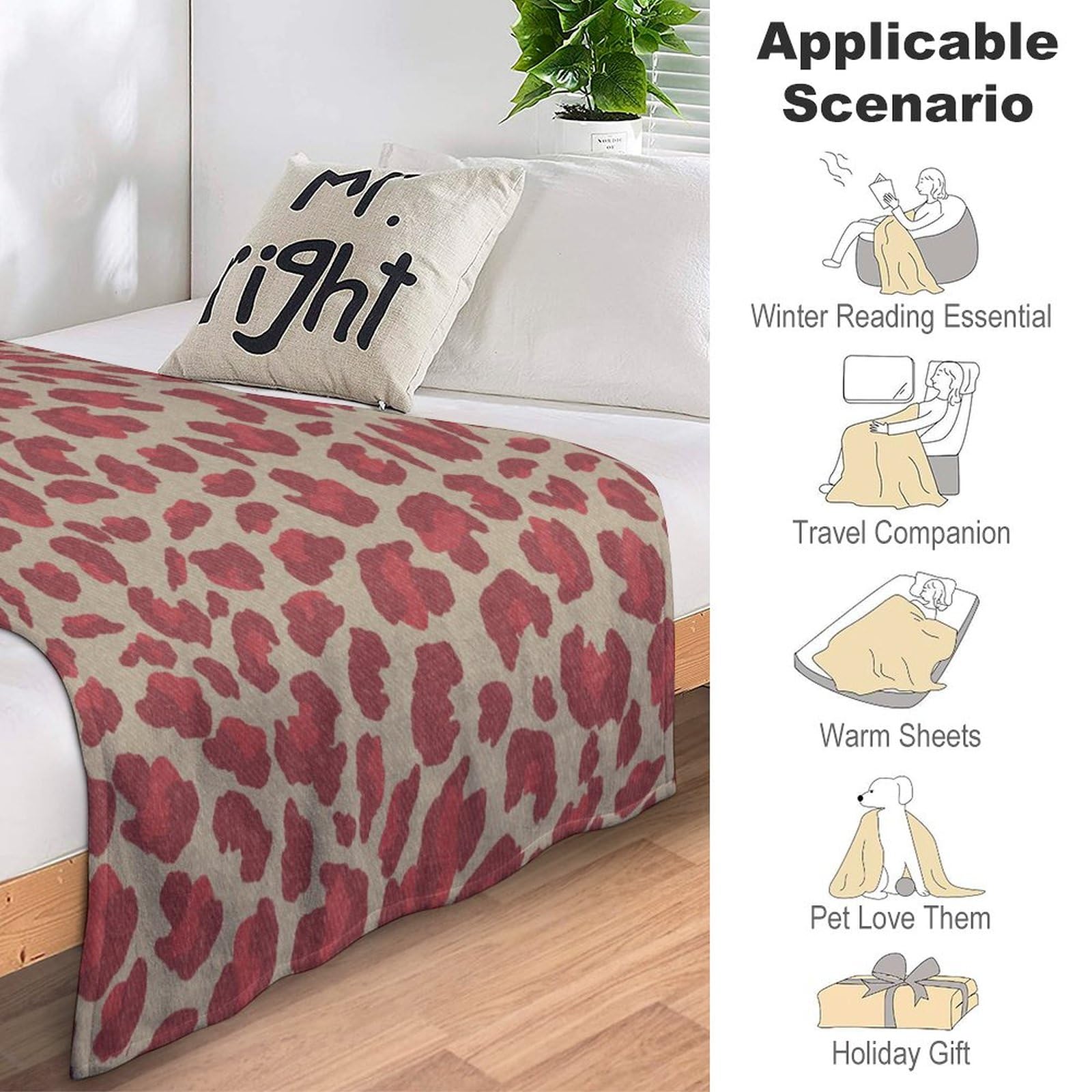 AuHome Coperta Leggera In Pile Di Flanella - Morbida E Anti-Pilling, 127x101,6 Cm
