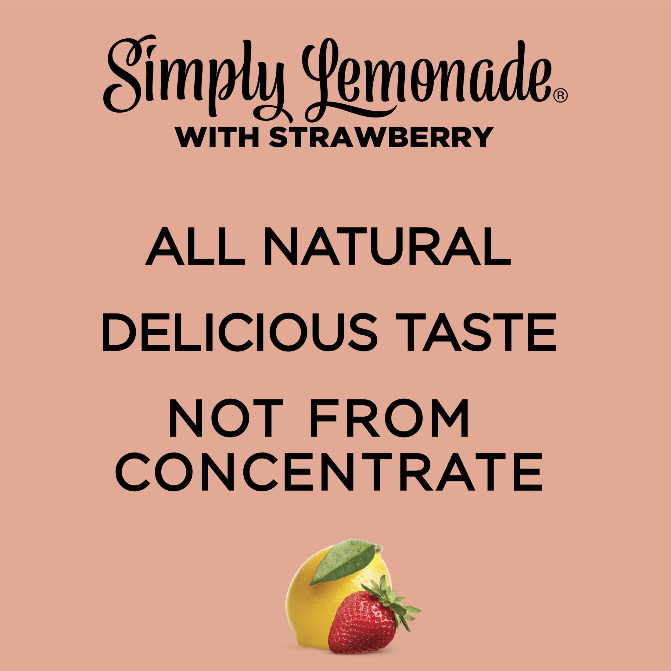 Simply Lemonade with Strawberry 52 Fl Oz Bottle — view 2