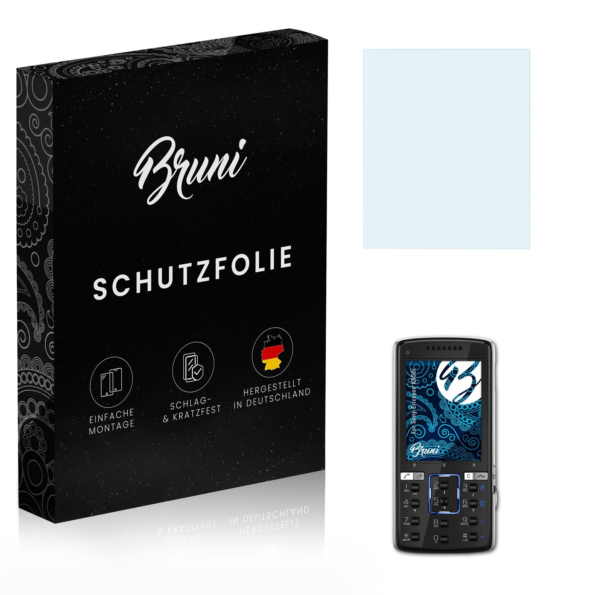 2x Protecteurs D'écran Bruni Pour Sony Ericsson K850i – Anti-rayures – Made In Germany