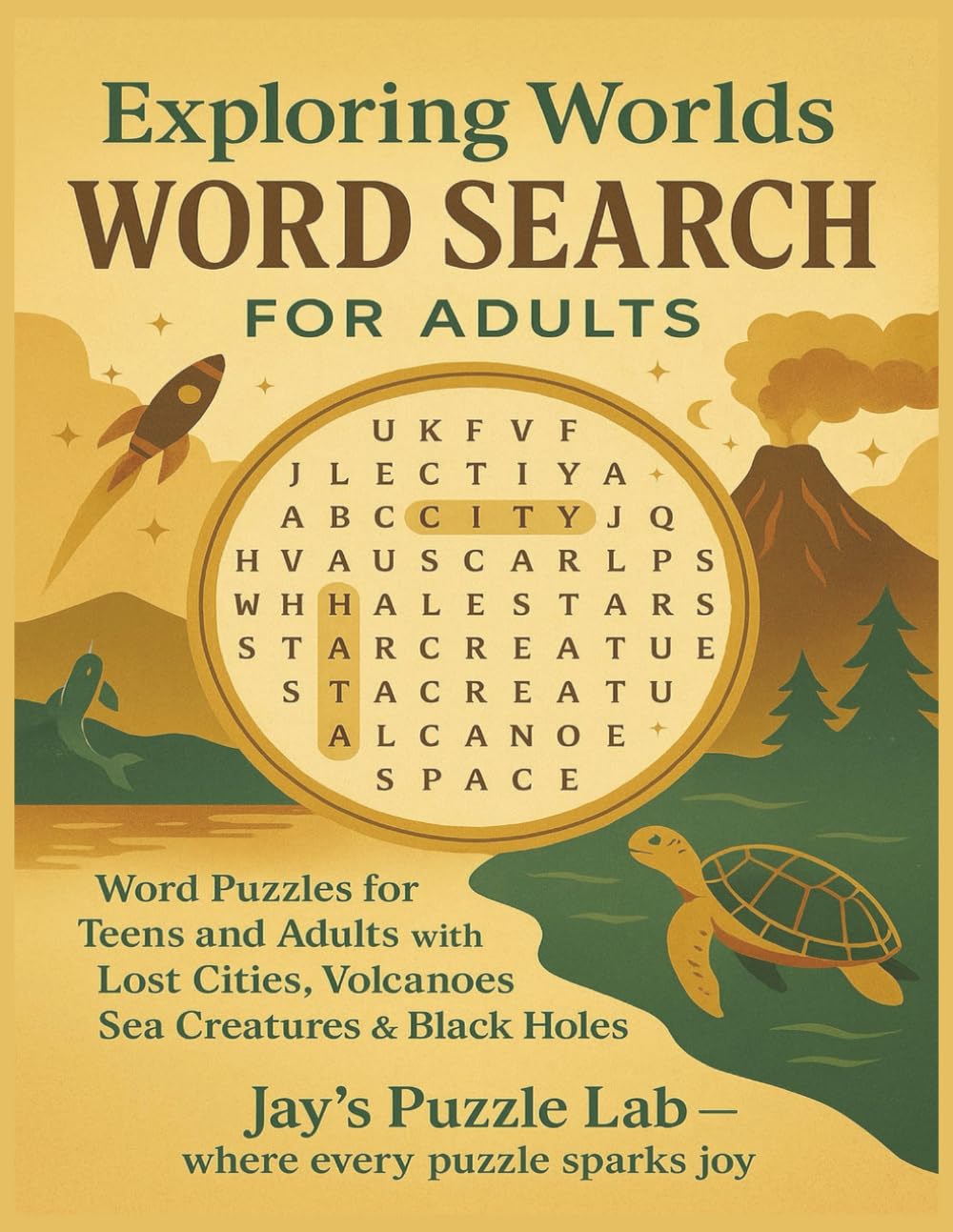 Exploring Worlds Word Search for Adults: Word Puzzles for Teens and Adults with Lost Cities, Volcanoes, Sea Creatures and Black Holes (Amazing Worlds Word Search for Teens and Adults)