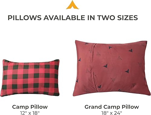 Miniatura 6 de Teton Camp - Almohada (zorro), color negro Negro -,Azul,Piedra azulada/carbón,Marrón,Fox Plaid,Verde,Grey,Oliva/carbón,Naranja,Ciruela/Tartán,Rojo