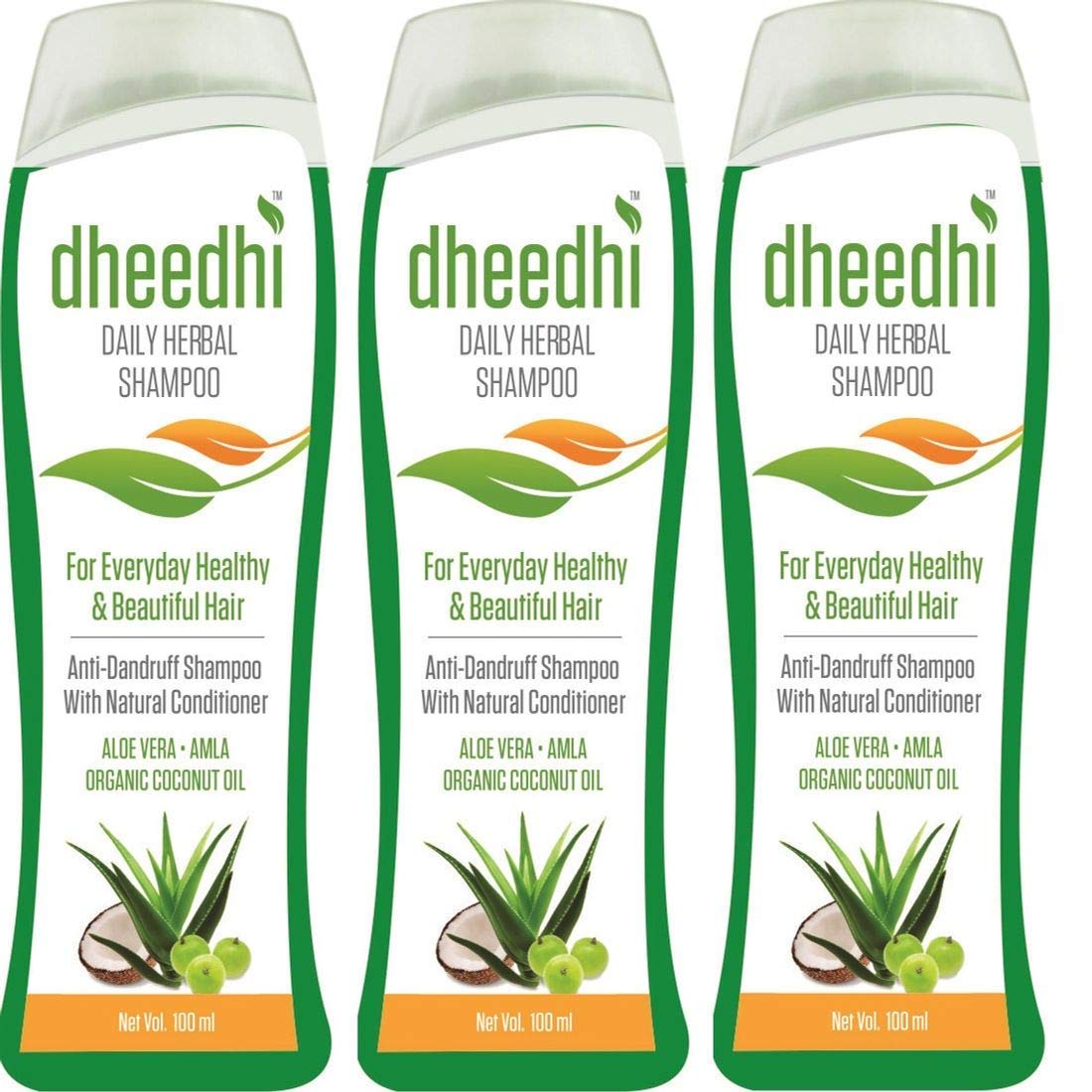 Buy Dhathri Daily Herbal Shampoo, 100 ml (Pack of 3) Online at Low