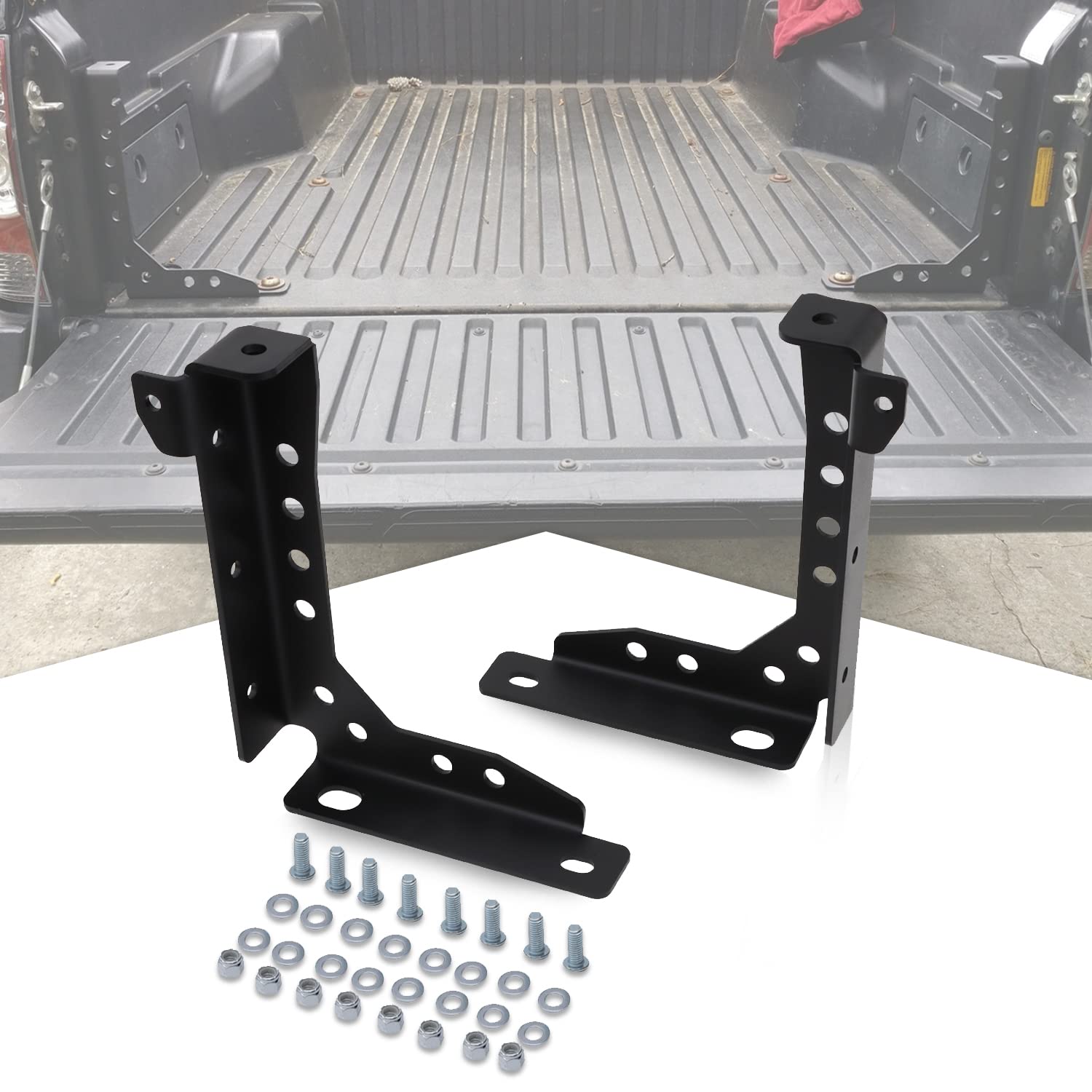 Rear Bed Channel Stiffeners Support Brackets Bed Stiffener Fit for 2005-2022 Toyota Tacoma Bed Stiffeners