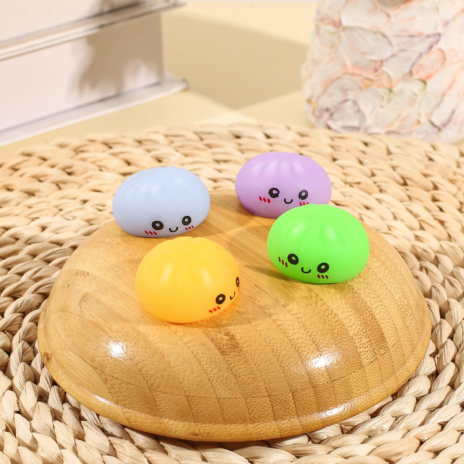 Calendario dell'Avvento Mystery Dumpling 2026, Conta alla Rovescia con 24 Squisy a Forma di Bao, Palle Morbide e Carine, Gioco Antistress Sensoriale per Adulti
