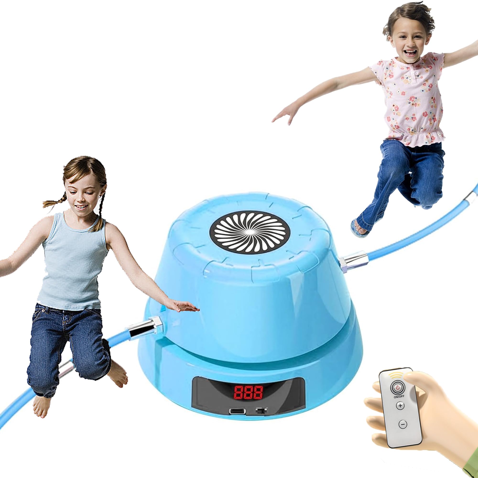 WDEC Jump Rope Machine, 10 speed transmission, Smart Jump Rope Machine Electronic Skipping Ropes, Electric Jump Workout Interaction Machine for kids & Adults, Wireless Skipping Rope with Counter
