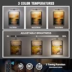 15.7'' Picture Lights for Wall with Motion Sensor, 9000mAh Rechargeable Battery Operated Poster Lights for Paintings, Portraits, Wall Decor, Black