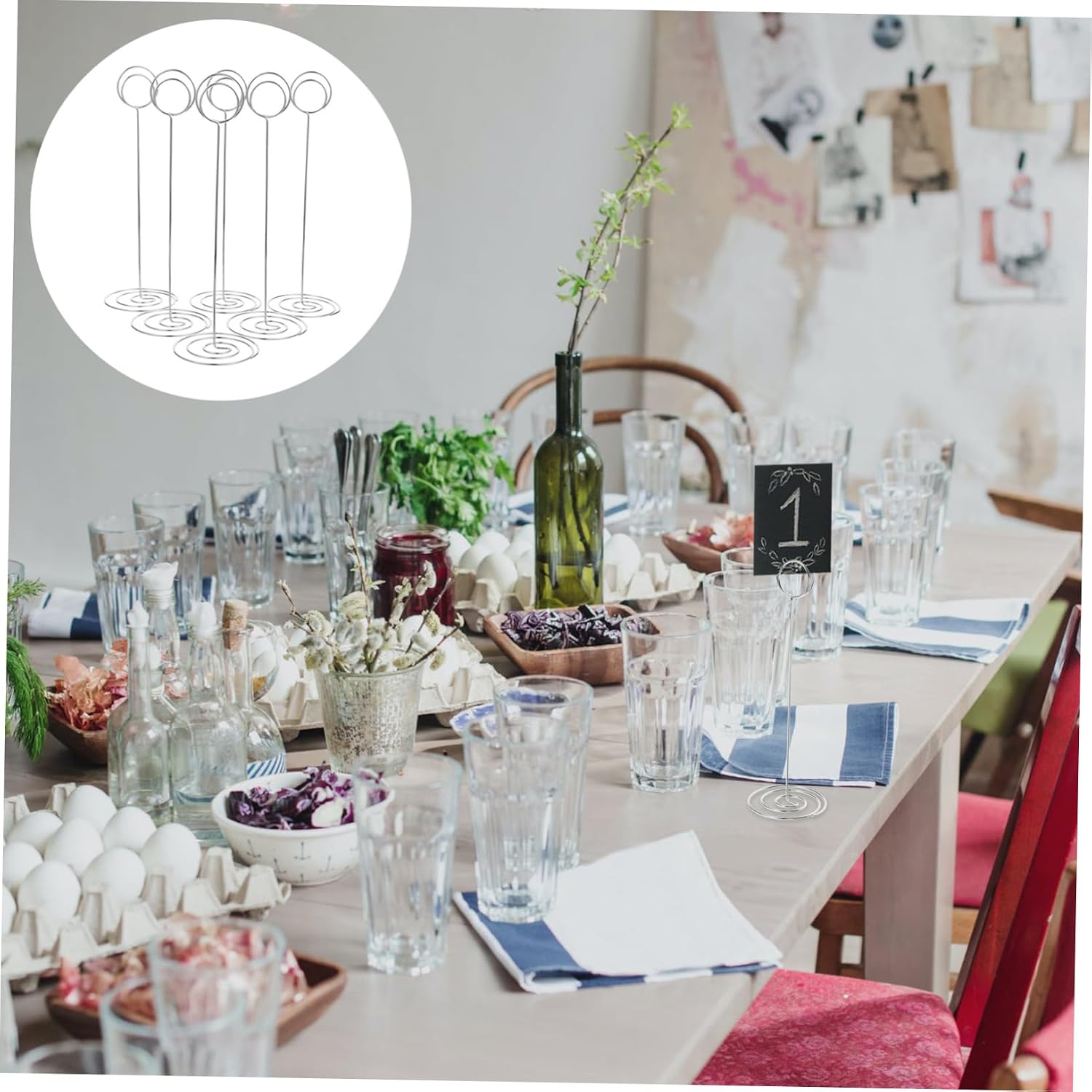 12pcs Table Number Holders Place Card Holders for Weddings Parties and Events Sturdy Design for Photos Menus and Name Cards Finish