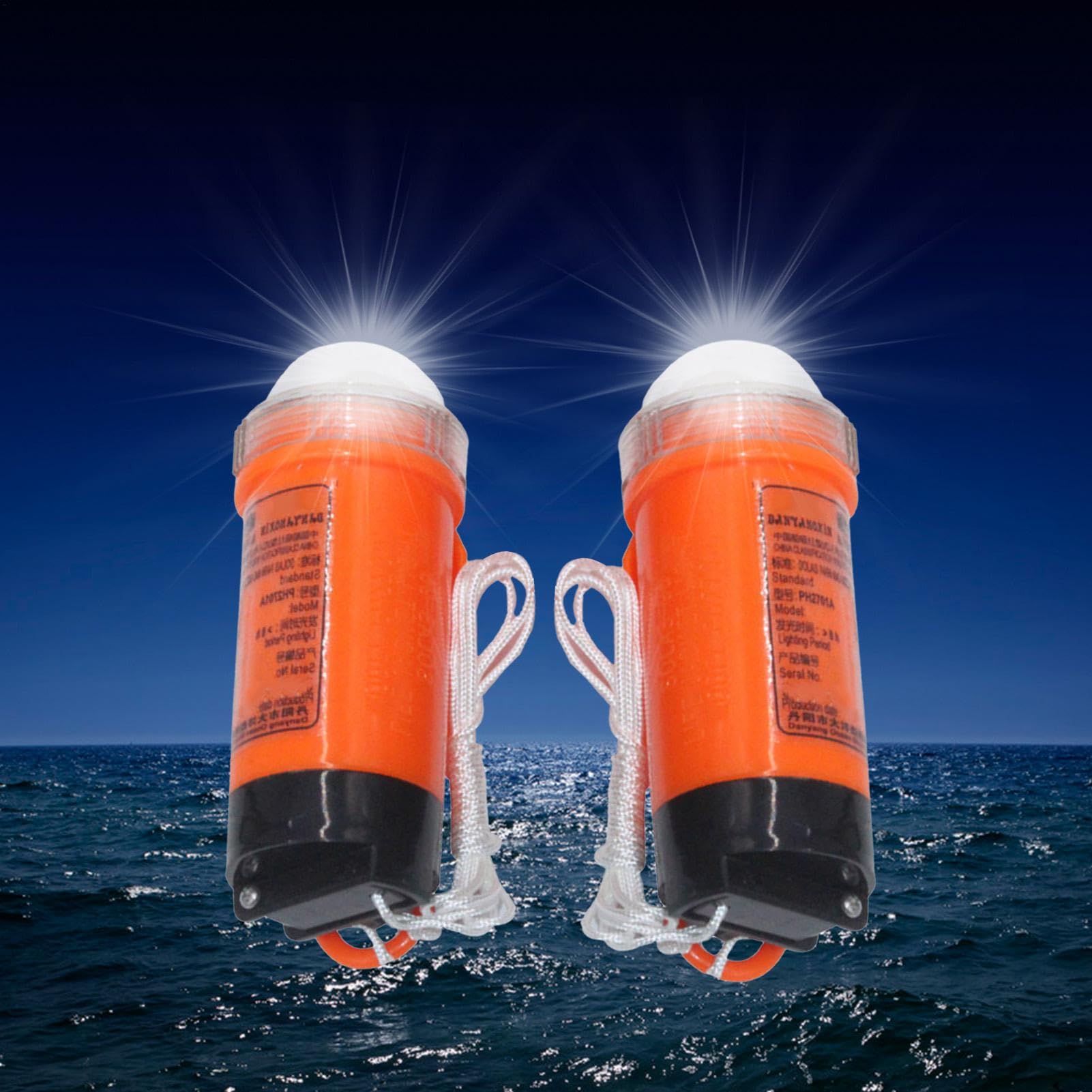 LED-Sicherheitslicht – batteriebetriebenes selbstzündendes Marine-LED-Licht, Marine-LED-Tauch-Stroboskoplicht, helles Sicherheits-Stroboskoplicht für Notfälle, Camping, und im