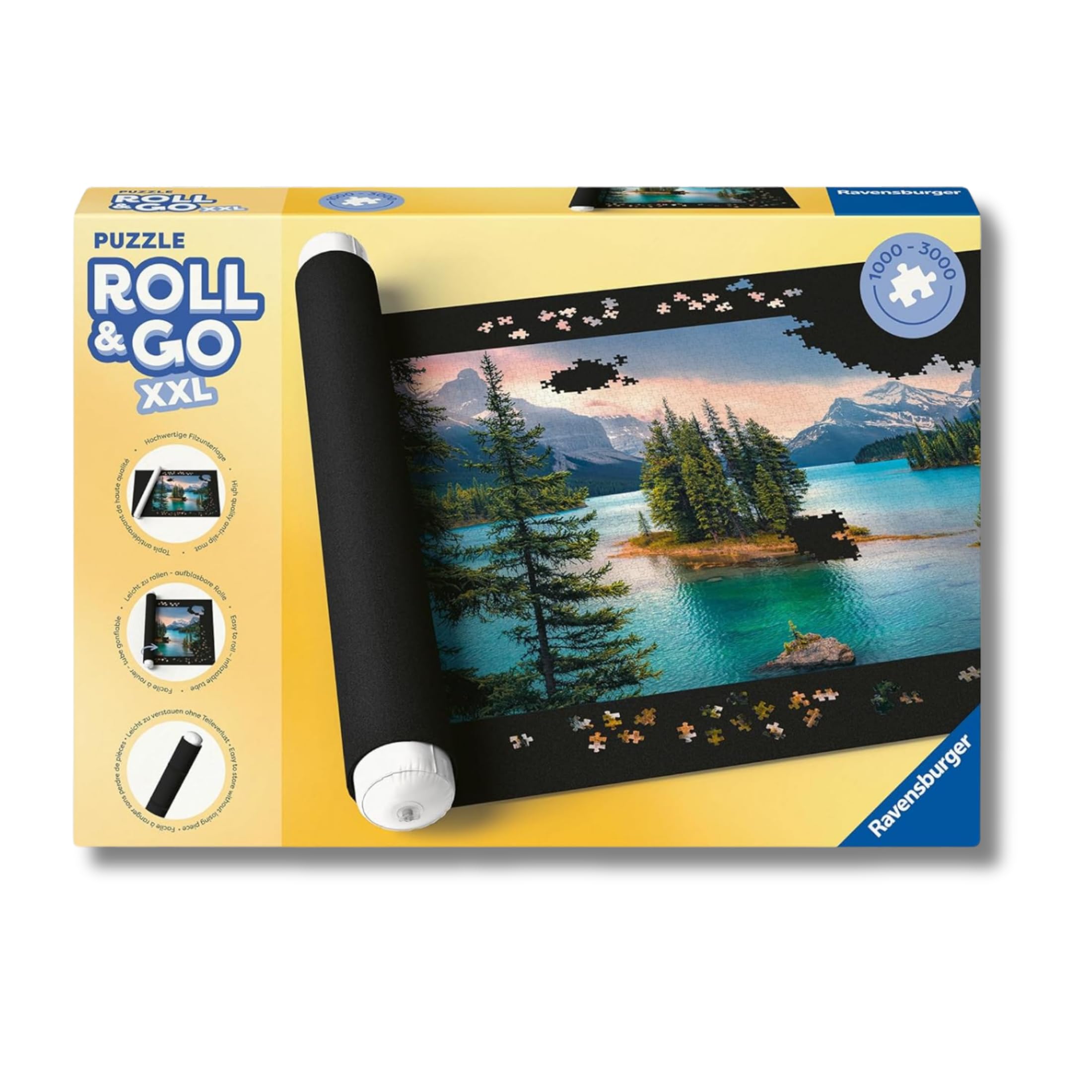 Ravensburger - Tappeto Per Puzzle Da 1000 A 3000 Pezzi | Roll Your Puzzle Xxl | 110x66 Cm | Tappeto Puzzle 1000 Pezzi | Idee Regalo