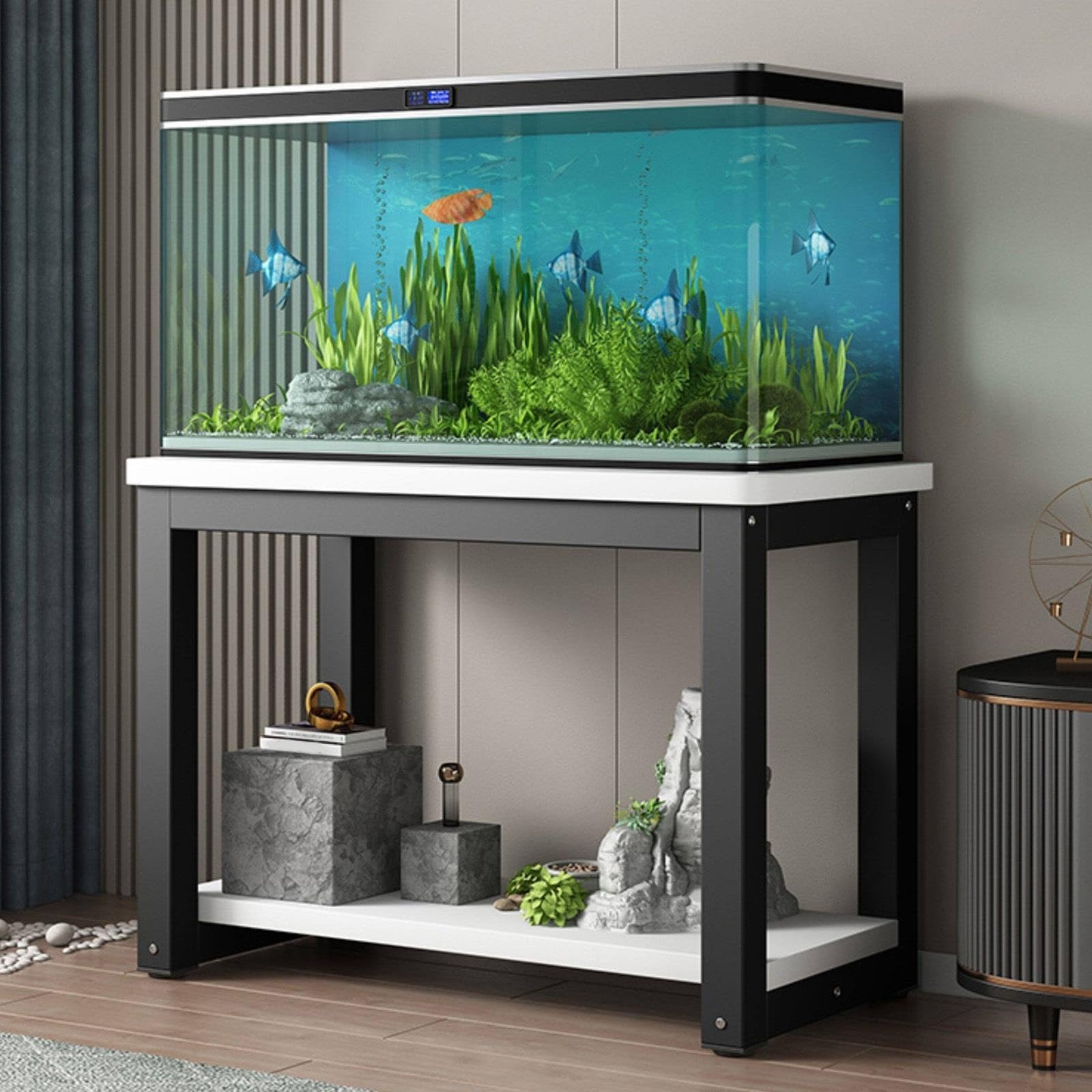 Mobiletto per acquario, scaffale per acquario, 2 ripiani