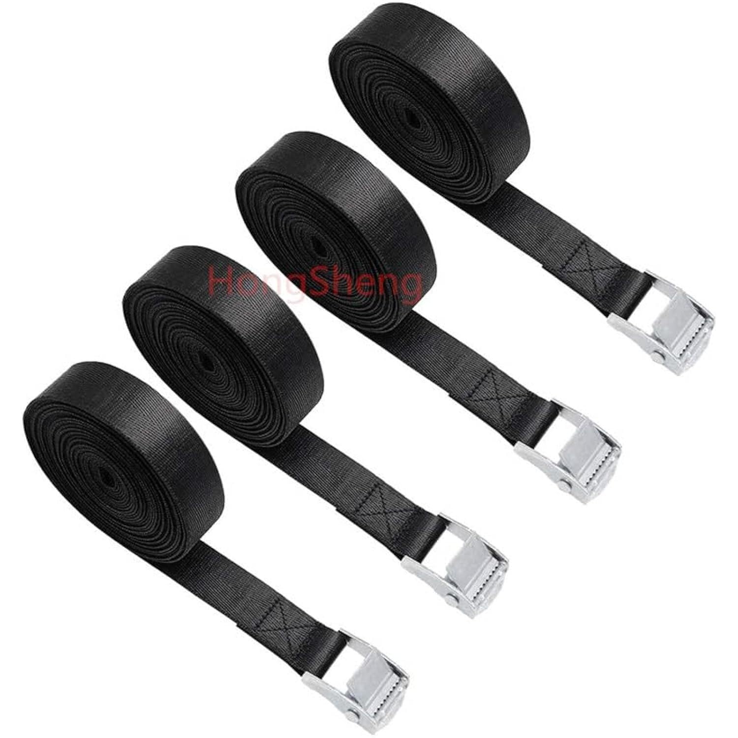 Spanngurte Ratschengurt 2-10 Stück 3,8 cm * 50 Zurrgurte Metallfracht-Zurrgurt Ratschenspanngurt Nockenschnalle Windengurt Schwarz(10pcs 3.8cmx50cm)