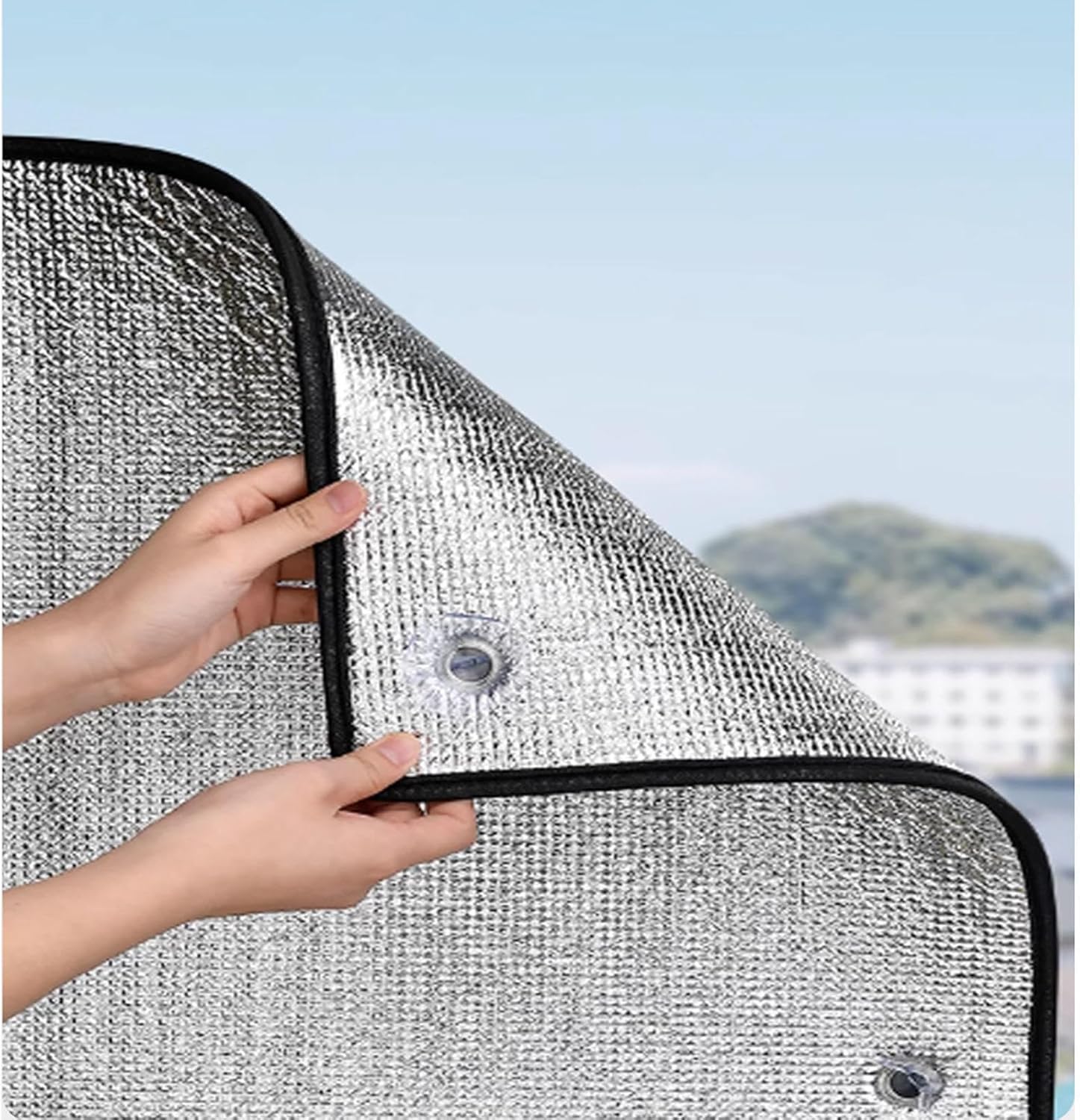 Total Blackout Film for Windows, Sun Protection Privacy Window Film, Aluminium Foil Insulation Film, Reflective Window Film, Anti-uv Glass Tint Sticker,WxH-100x100cm/39 * 39in