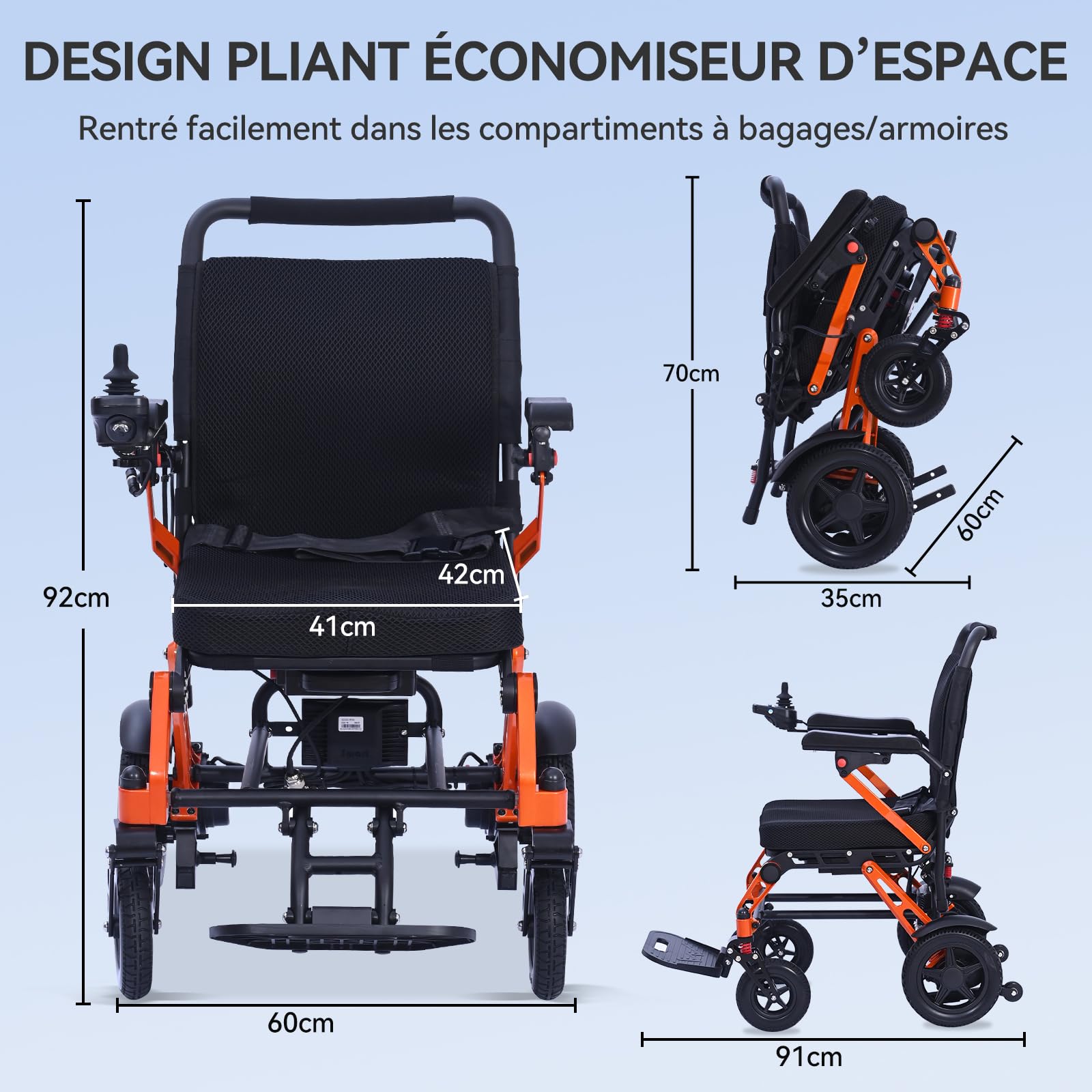 XP02 Fauteuil roulant électrique,alliage de magnésium aéronautique,pliable,18,3 kg,batterie lithium,charge 150 kg, autonomie 25 km,compact,nomade,pour déplacements quotidiens des seniors.