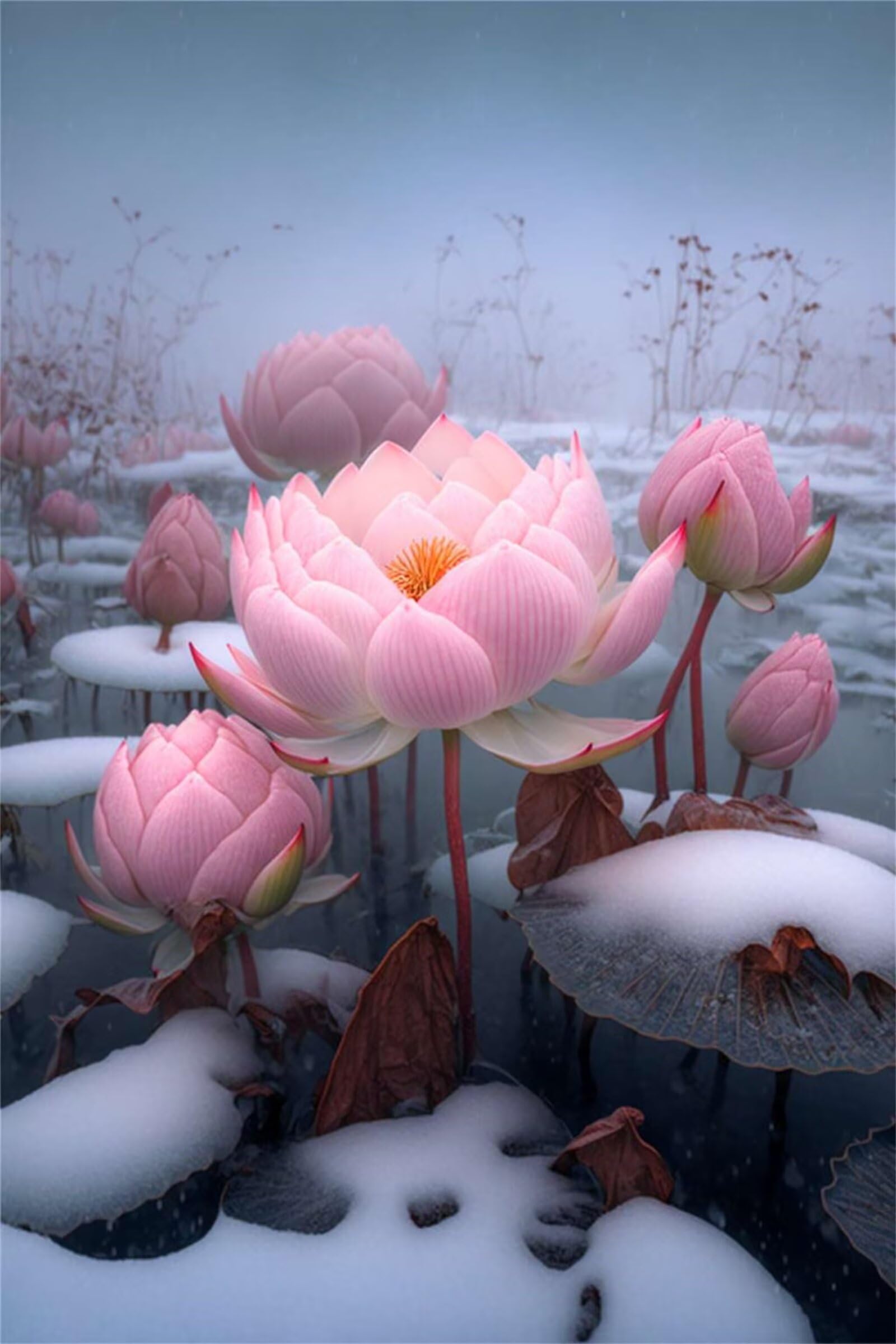 Puzzle per Adulti 1500 Pezzi, Neve di Loto Rosa puzzle in legno per adulti Divertimento Educativo puzzle Colorato Regalo per Uomini Donne e Anziani, 87 x 57 cm
