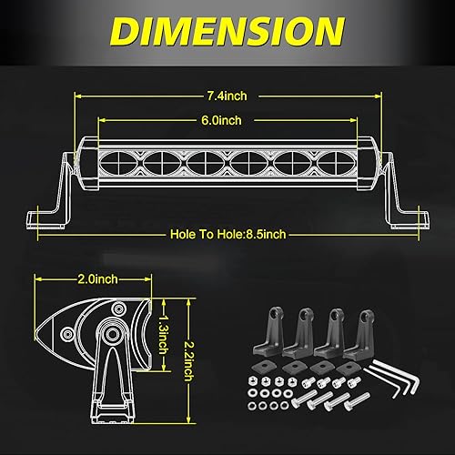 Miniatura 3 de Cápsulas LED ámbar de 3 pulgadas + barra de luz LED de 7 pulgadas