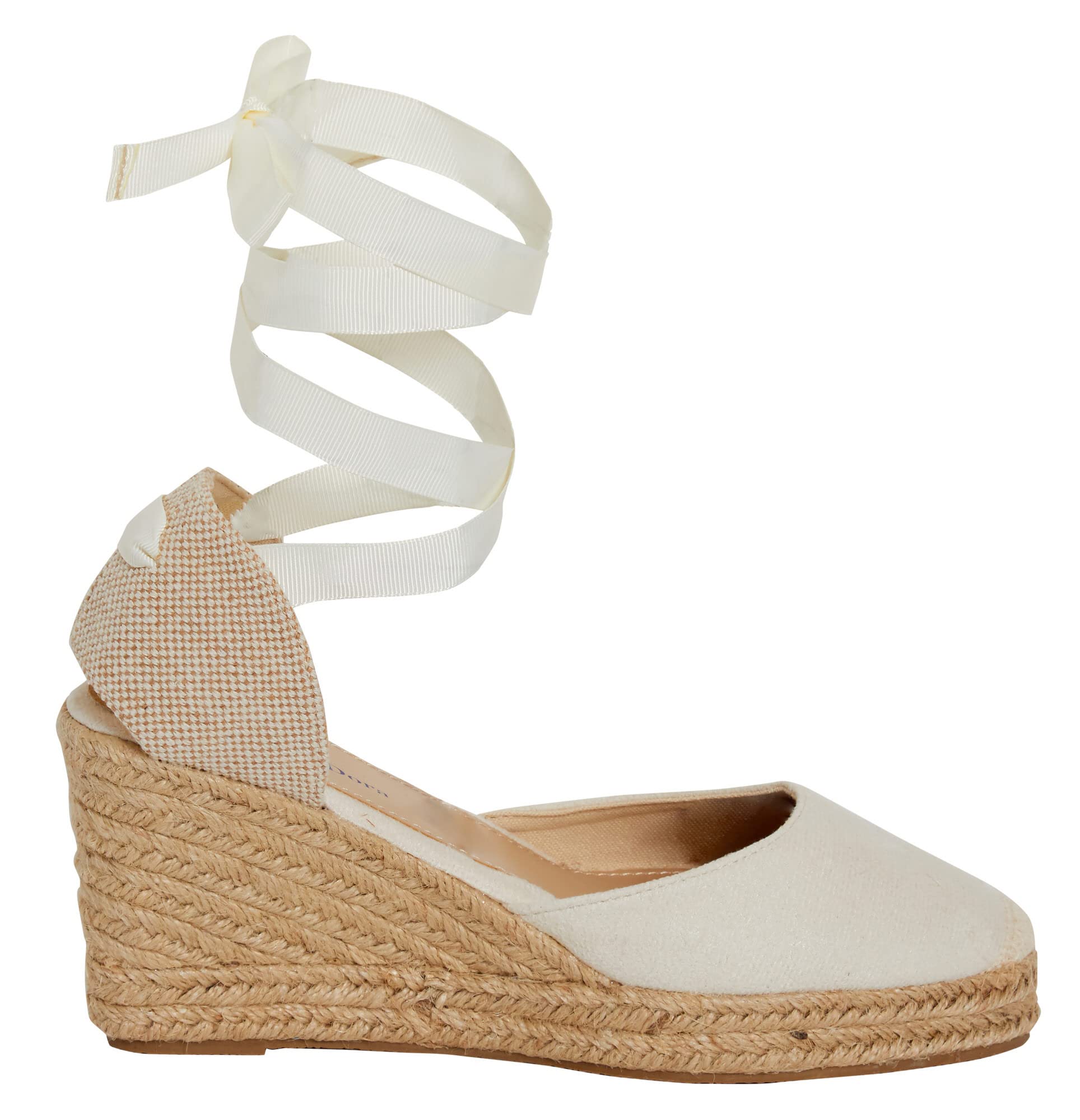 Womens Espadrille Wedge Sandals Strappy Hessian Wedges Ankle Wrap Tie Leg Straps