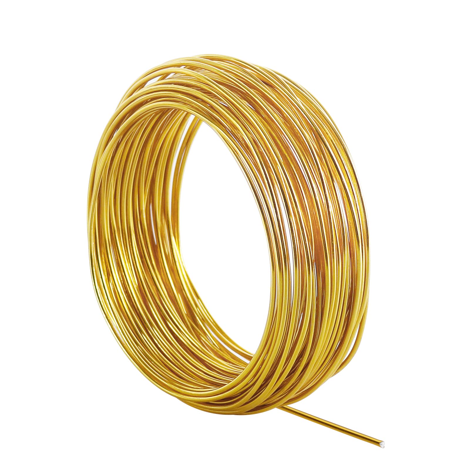 Alambre de aluminio dorado Tenn Well de calibre 9, metal dúctil de alta resistencia 50ft
