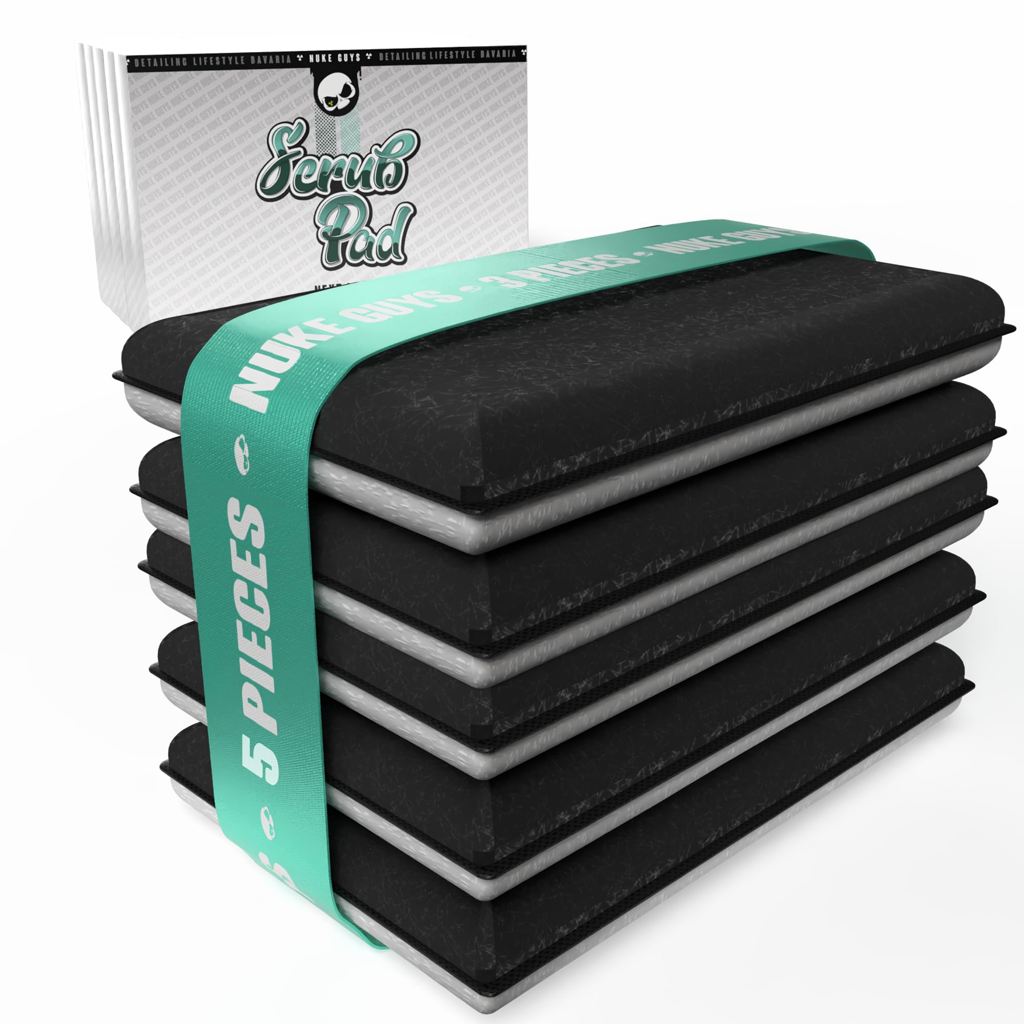 Nuke Guys Interior Scrub Pad 5X | Auto Innenreiniger Pad für einen porentief reinen Innenraum | Innovative Nylonfasern entfernen hartnäckigen Schmutz aus Kunststoff Leder Polster