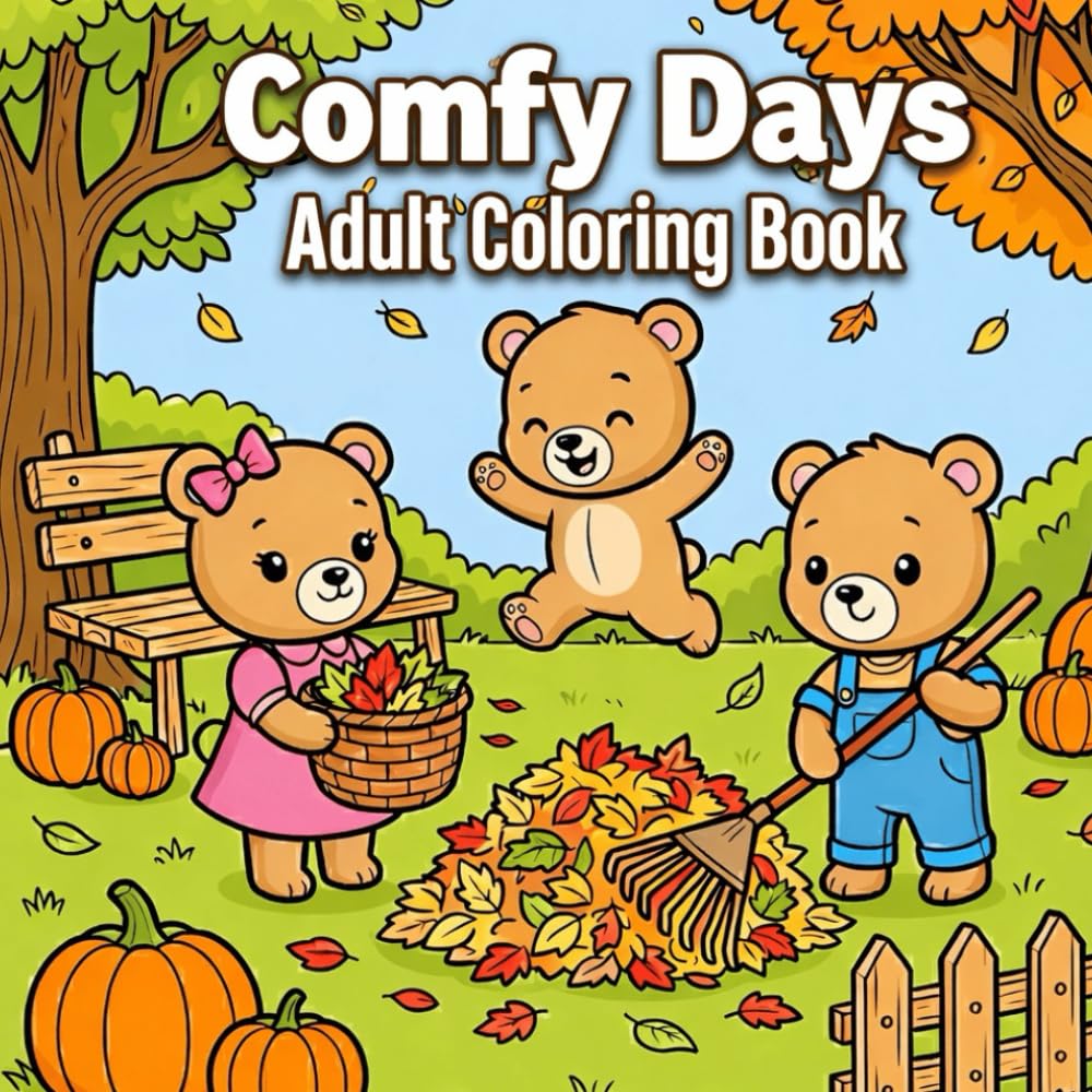 Comfy Days: Cozy & Comfy Days adult coloring book