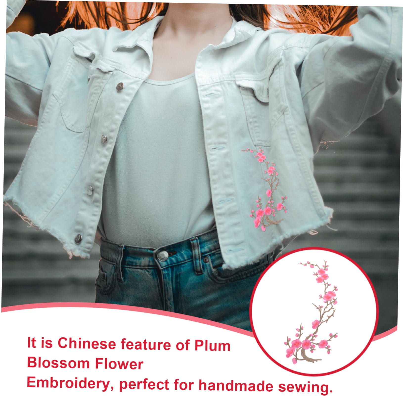 AHANDMAKER Gänseblümchen Aufnäher 60 Stück - 4 Größen Zum Aufbügeln Weiß Polyester