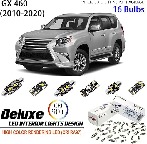 Miniatura 9 de ZIYOLIGHT PL2133A - Kit de luces LED para interiores (16 bombillas) de repuesto para Lexus GX460 2010-2020 + paquete de bombillas de matrícula,