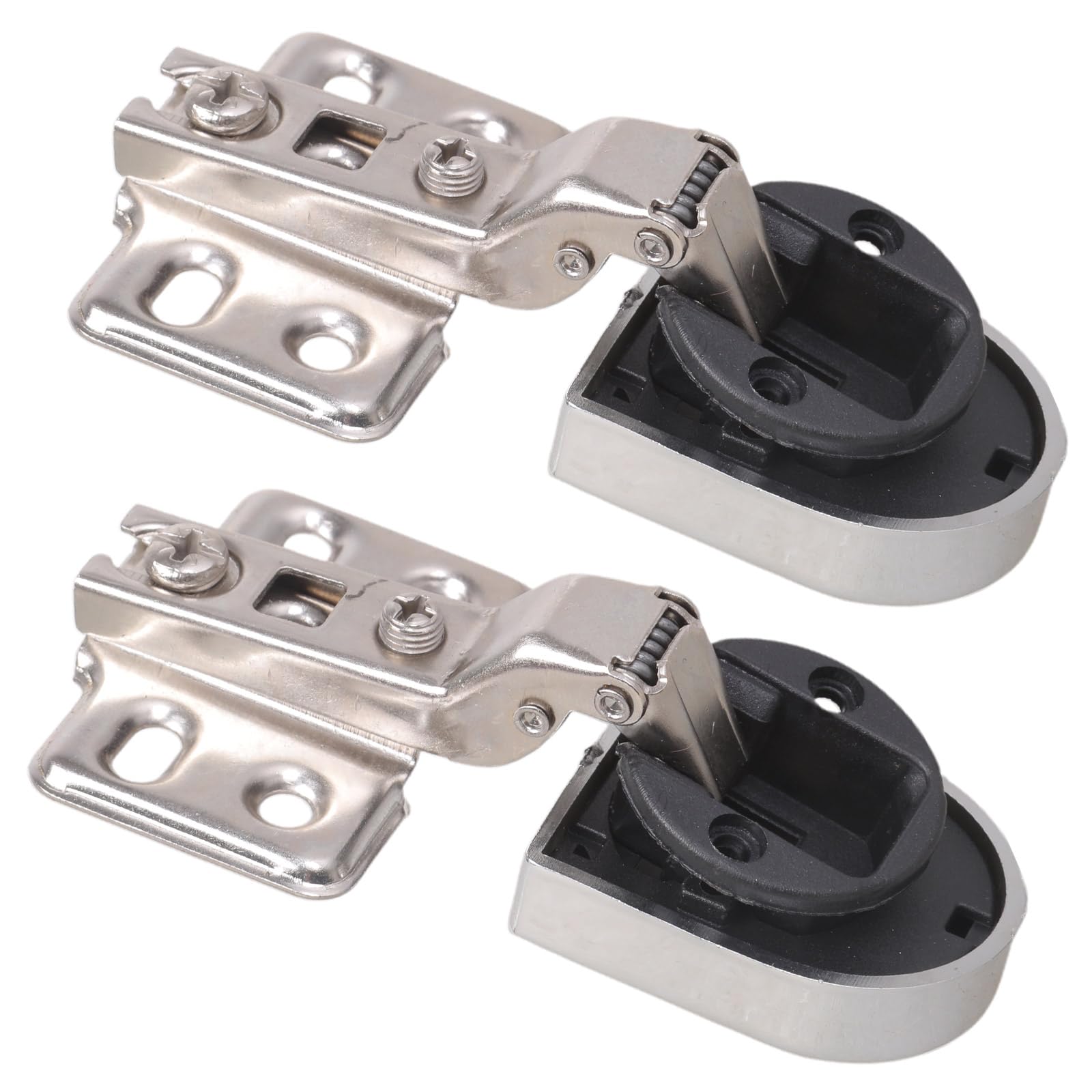 Tertioi Mid Vent Half Cover 2 Pieces Hydraulic Glass Door Hinges Wine Cabinet Damping Hinges Quiet Closed Wine Cabinet Damping Hinge For Glass Door
