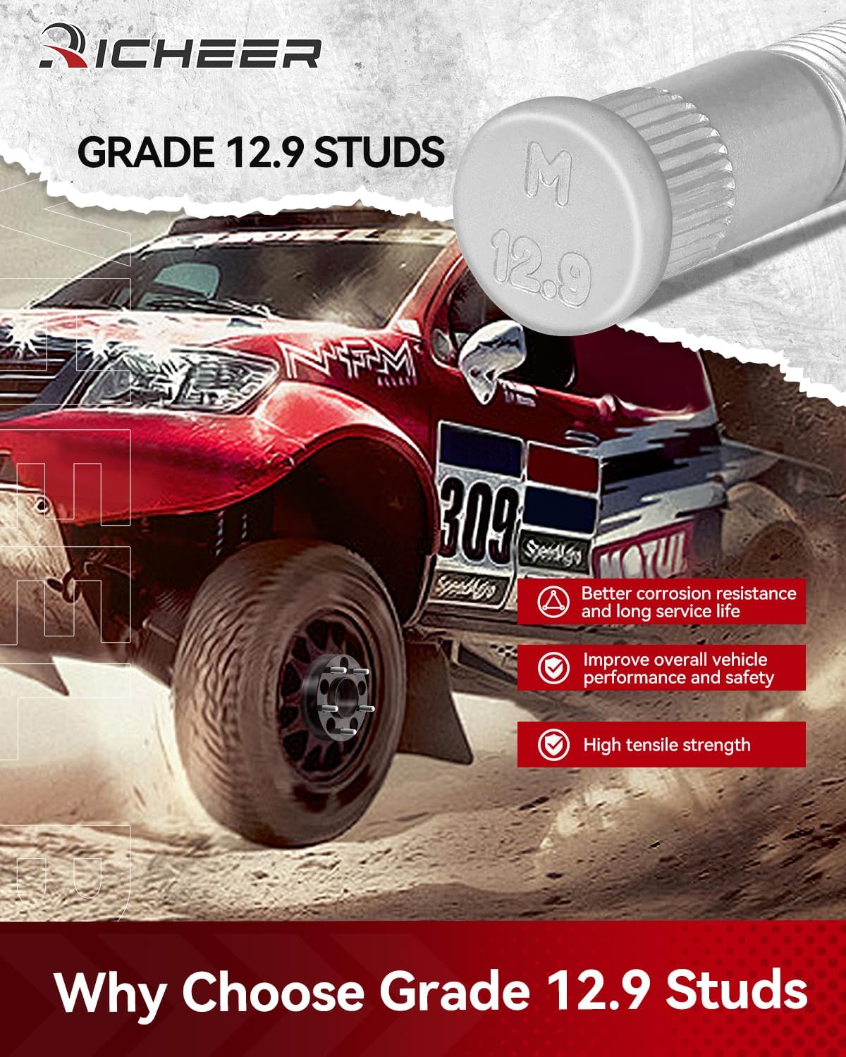 Richeer 1.5 inch 5x5.5 to 5x5 Wheel Spacers Adapters for JK WK WJ XK Wheels on Ram 1500 Bronco E-150 Econoline F-150, 4PCS Wheel Adapter with 1/2 Studs Changed Bolts Pattern Adapter