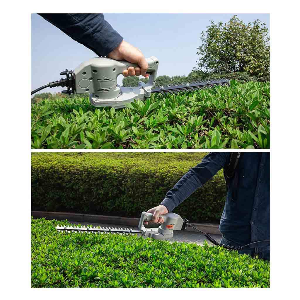 Cortasetos con batería de iones de litio de 24 V, longitud de la hoja de 420 mm, cortasetos pequeño con carga Garden Greening (recto de alta potencia + batería de litio de 20 A) (recto de alta potenc