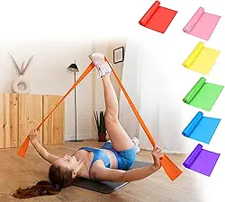 Faixa Elástica de Resistência Multifuncional para Exercícios, Yoga, Pilates, Fisioterapia e Fortalecimento Muscular