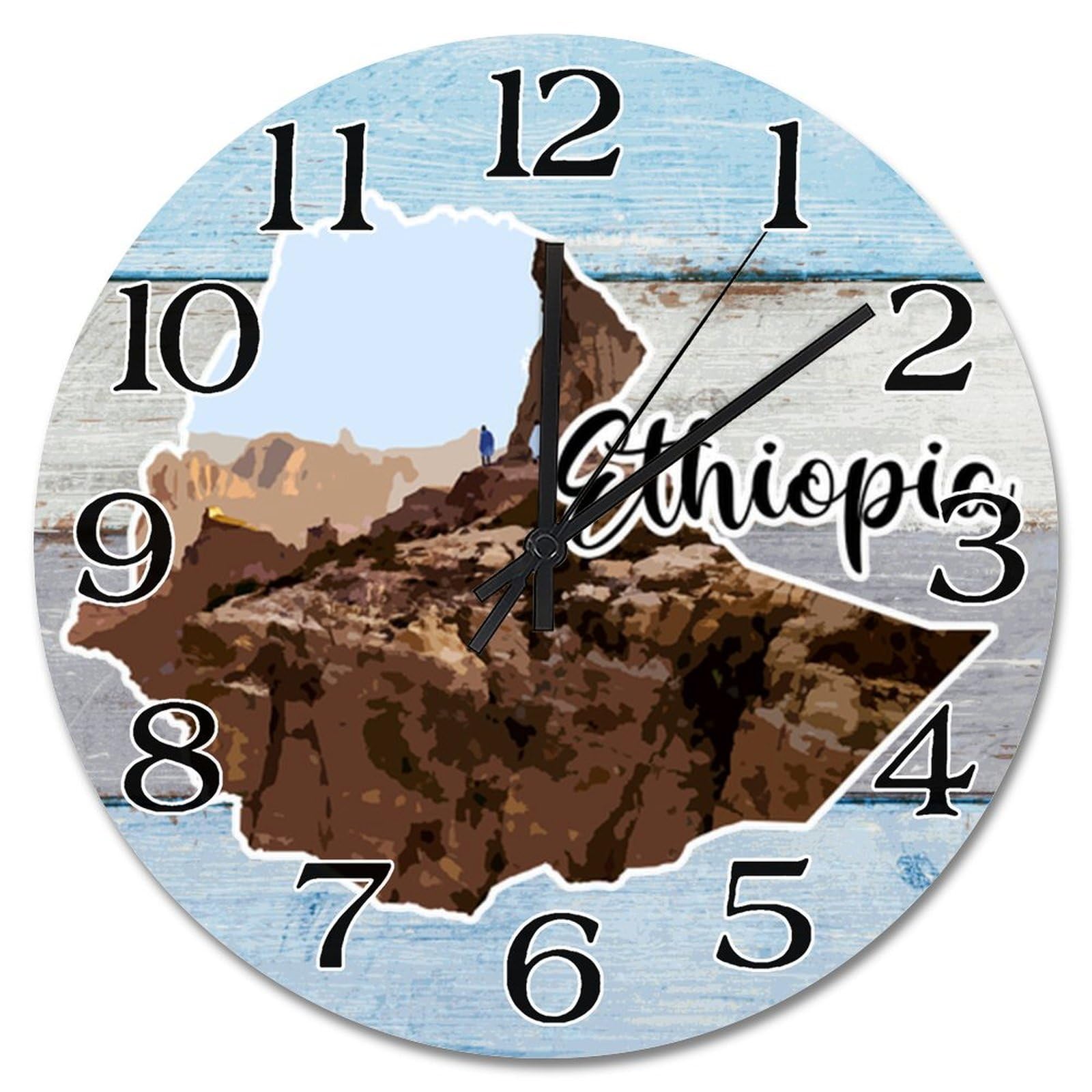 Horloge murale de 38,1 cm Landmark pour salon et style ferme