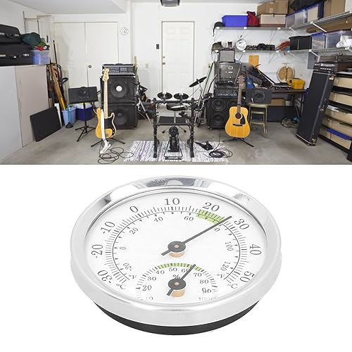 Miniatura 5 de Termómetro interior Outdoo higrómetro redondo transparente esfera de plástico mini medidor higrómetro no requiere batería