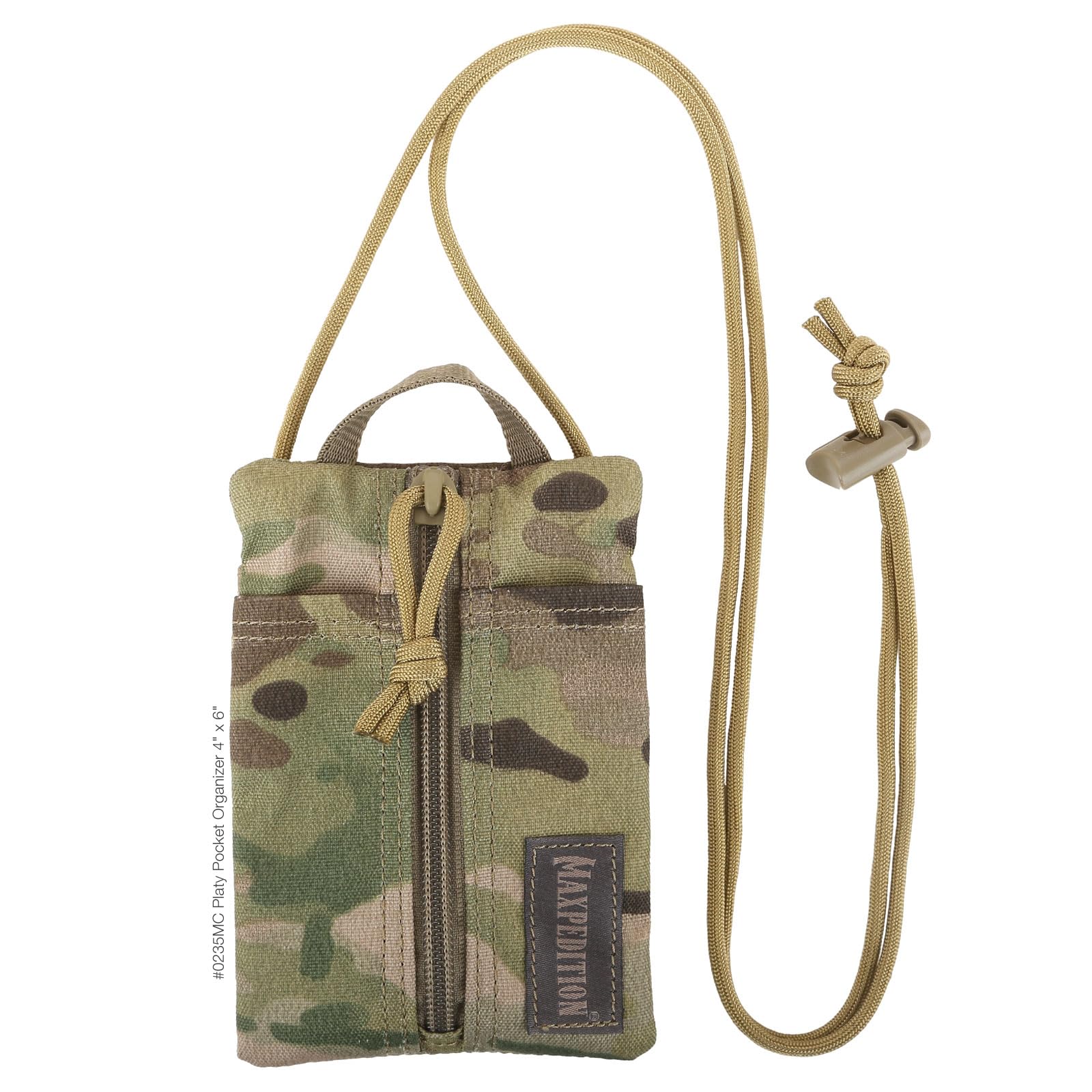 MAXPEDITION Platy - Organizer Tascabile da Uomo, Resistente, con Cordino in Paracord, può Contenere torce