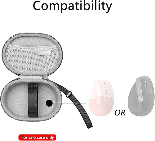 Miniatura 4 de RLSOCO Estuche de viaje para Logitech Lift VerticalMX Vertical Wireless Ergonomic Mouse (gris)