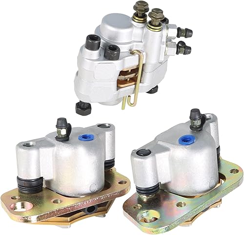 WFLNHB Pinzas de freno delanteras y traseras con pastillas de repuesto para Polaris Scrambler 400 500 2x4 4x4 1998 1999 2000 2001 2002 2003 2004