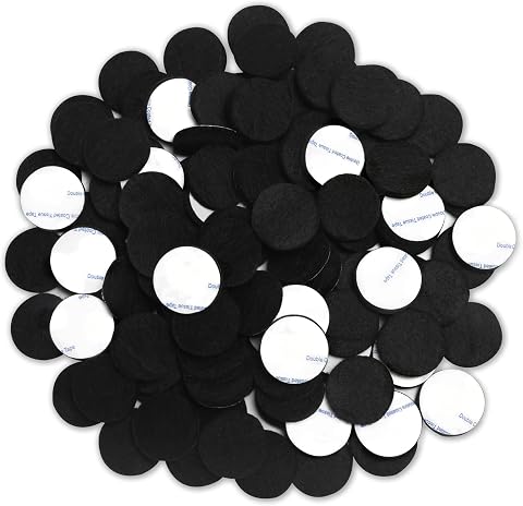 Felt Furniture Pads 120 PCS, 1 inch Round, Black | Non Sl...