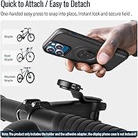 Vista 2 de Soporte de teléfono para bicicleta, soporte para teléfono celular con vástago de bicicleta de montaña, abrazadera universal de aluminio para 【2ª