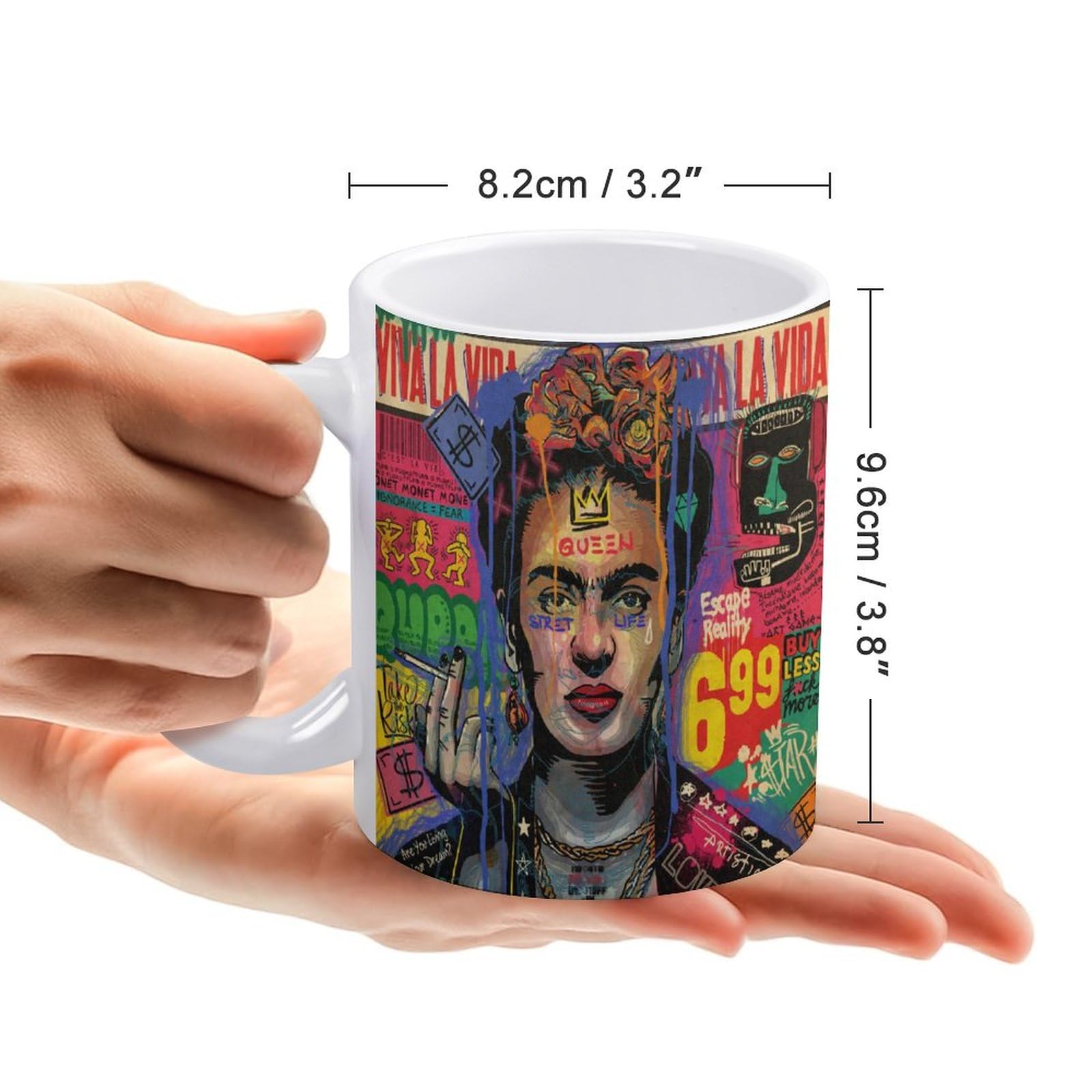 Amazon.co.jp: マグカップ コーヒーカップ 330ml フリーダカーロ 磁器