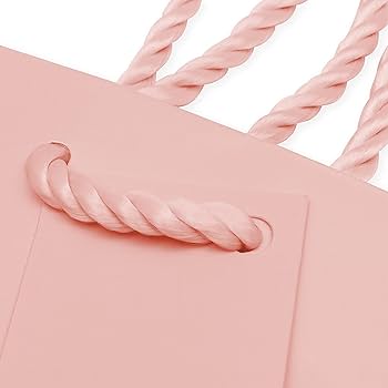 Amazon.com: OccasionALL Mini Gift Bags, Pink Paper Bags with