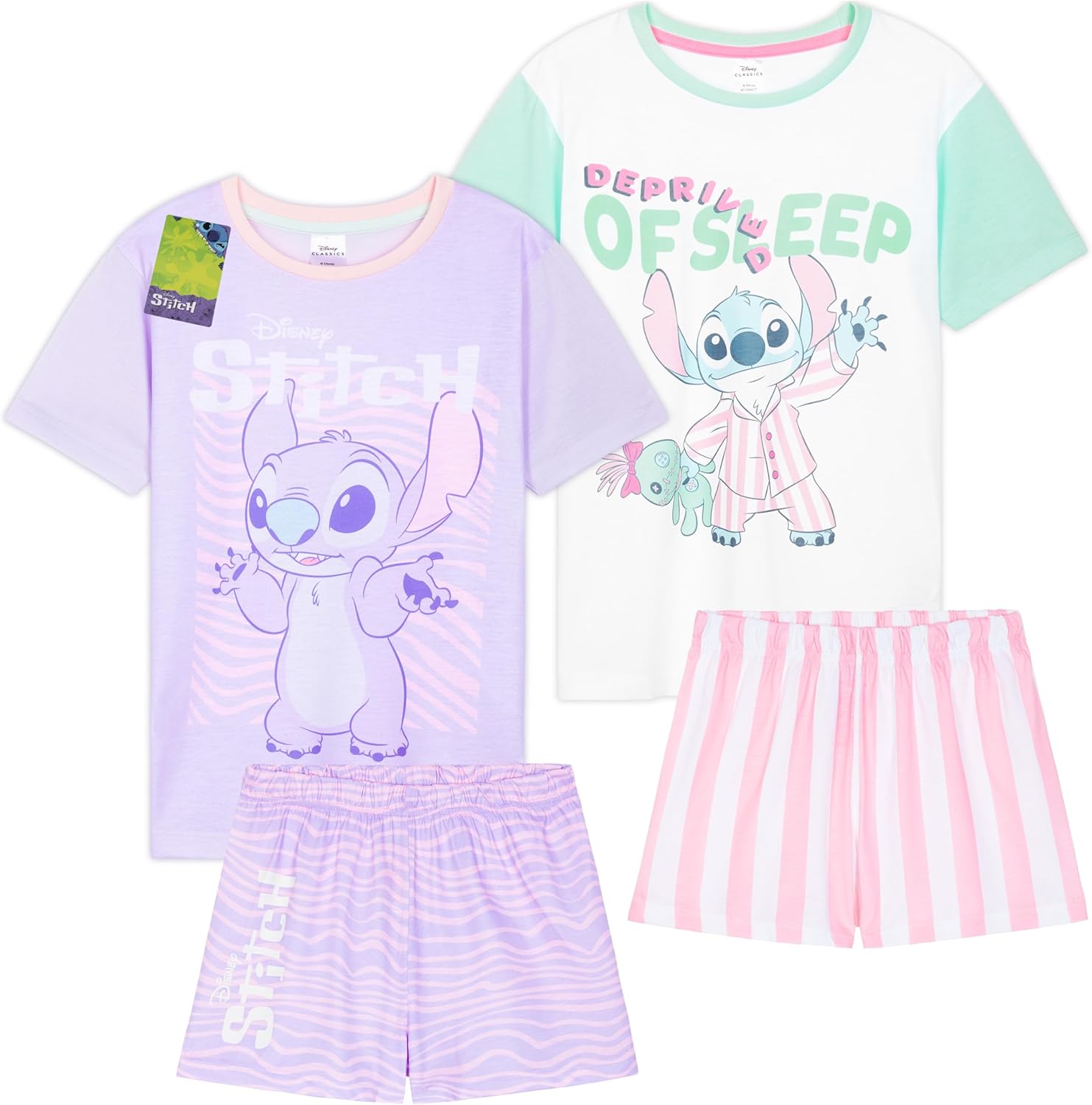 Get Trend Girls Pajamas 2 Pack Short Sleeve Cute PJs Kawaii Pajamas for Kids Teens