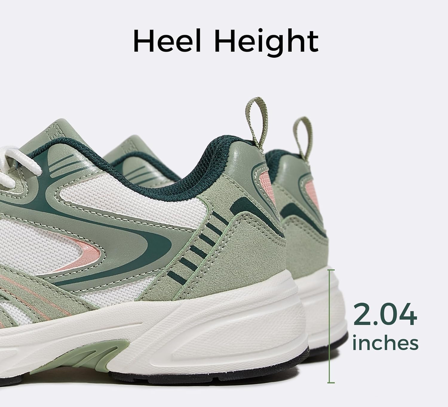 LUCKY STEP Women's Mesh Casual Fashion Sneakers Lace Up Lightweight Running Shoes Non Slip Breathable Chunky Shoes - Image 4