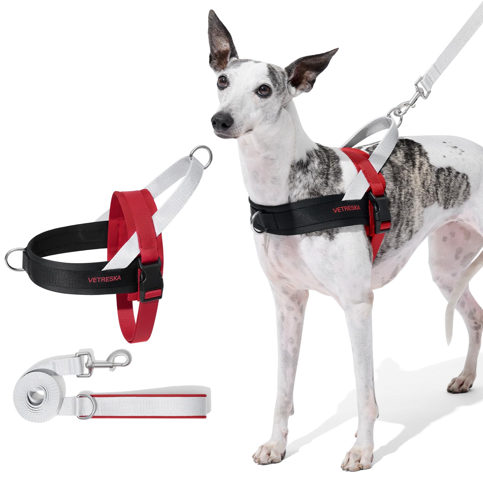 VETRESKA Dog Harness and Lead Set, No Pull Adjustable Easy Walk Harness