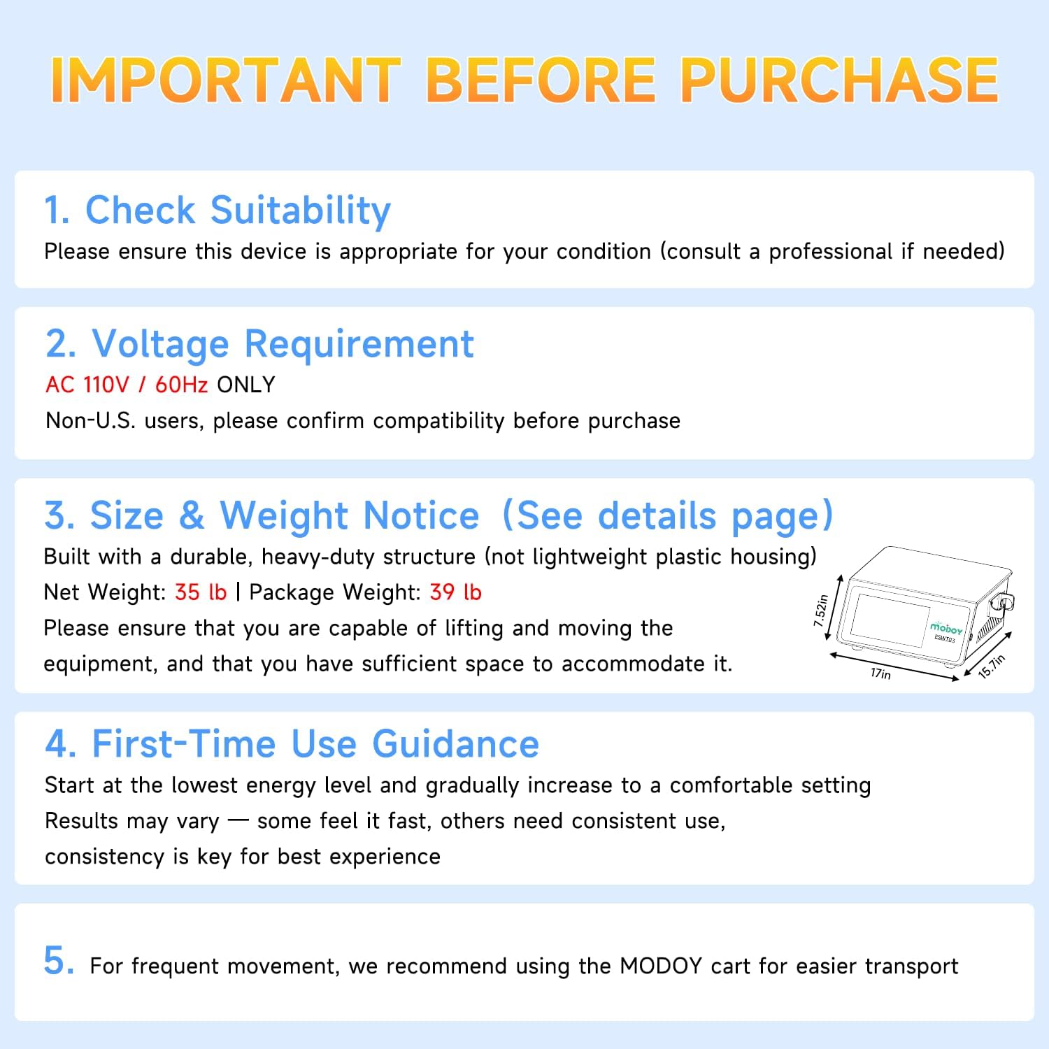 2026 MODOY Advanced Shockwave Therapy Machine, Radial Shockwave FSA or HSA Eligible, Non-Invasive Extracorporeal ESWT Shock Wave Therapy Device, Safe Use, Ideal for Home & Clinical Use(ESWT03_White)