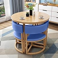 Vista 14 de YVYKFZD Juego de mesa de comedor redonda, juego de mesa y silla para sala de recepción de oficina, mesa de conferencia de café simple, mesa