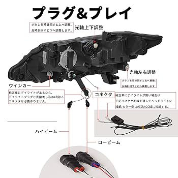 USホンダ オデッセイ純正ヘッドライトセットHonda odyssey ヘッドライト 2008?2010年ホンダオデッセイに適合[ブラック