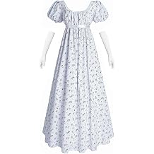 LTAKK Women Regency Dress with Ribbon Medieval - Victorian Ball Gown for Renaissance Theme Events