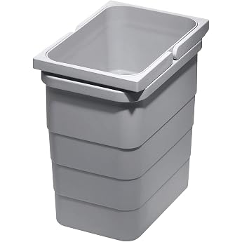 SOTECH eins2vier Waste Bin Height 220 mm Volume 5.5 Litres 153 x 230 mm | Alugrau 5175.10 rubbish bin, waste separator from S
