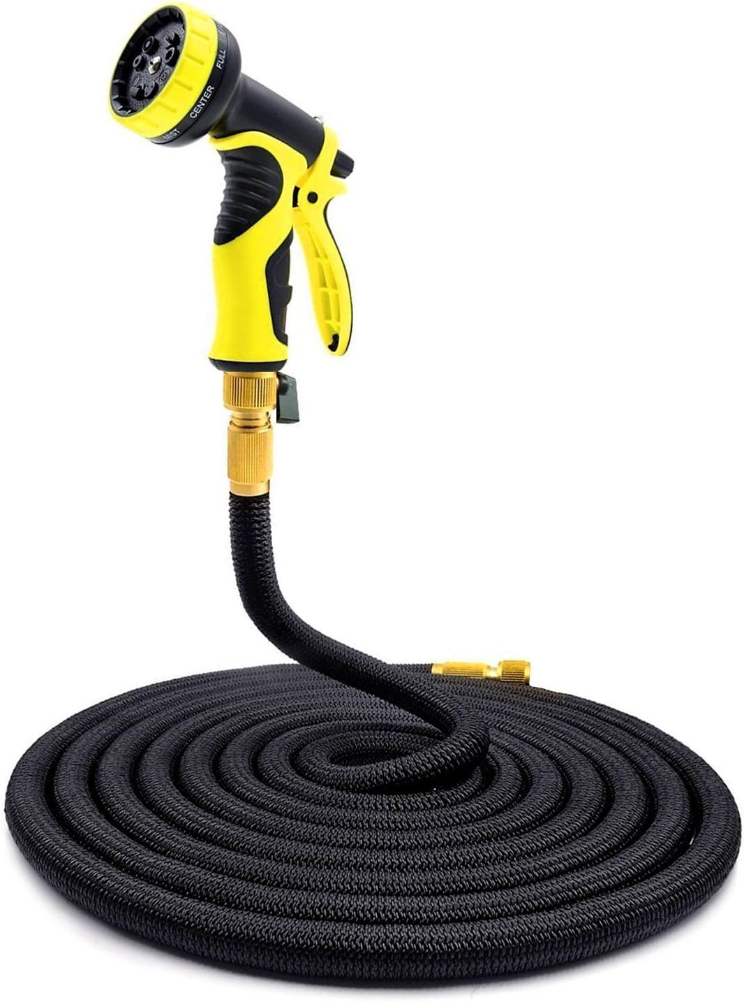100ft Expanding Garden Hose Pipe with 9 Function Spray Gun and Garden Tap Connecto