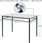 VECELO Ensemble de table à manger 4 Présidents [4 Placemats inclus], Noir